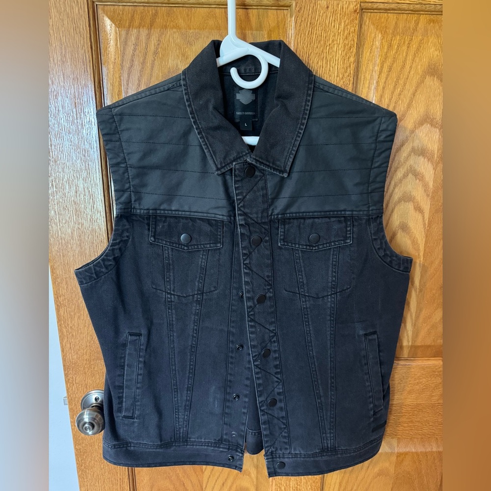 Black Denim Vest